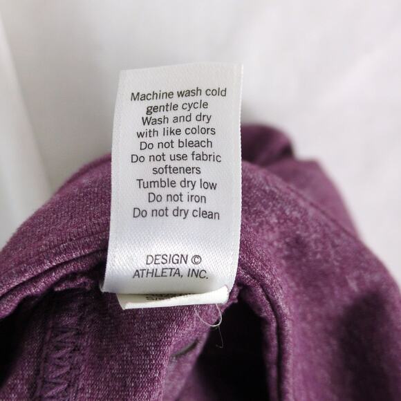 Athleta Women's S Purple Flare Leg Stretch Fabric Pants, Pockets Sporty Casual - Picture 4 of 6